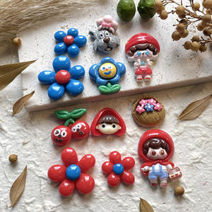Dijes <span class=keywords><strong>de</strong></span> resina Flor <span class=keywords><strong>azul</strong></span> <span class=keywords><strong>Caperucita</strong></span> Roja Dibujos animados <span class=keywords><strong>Cuento</strong></span> <span class=keywords><strong>de</strong></span> hadas Decoración Diy - Product Image 3