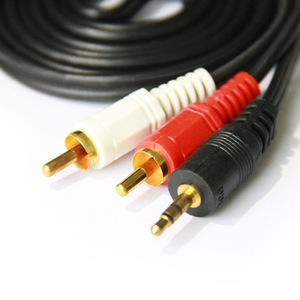 Câble audio AV plaqué or de haute qualité câble vidéo <span class=keywords><strong>RCA</strong></span> à 2RCA câble audio pour TV magnétoscope DVD Satellite - Product Image 4