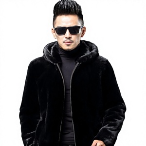 <span class=keywords><strong>Cappotto</strong></span> Corto da <span class=keywords><strong>Uomo</strong></span> in <span class=keywords><strong>Visone</strong></span> 2025 con Cerniera e Cappuccio, Nuova Giacca Invernale in Pelliccia di <span class=keywords><strong>Visone</strong></span> - Product Image 5