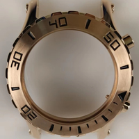 C250112 39*48MM Boîtier et lunette luxueux en acier inoxydable 316L plaqué or rose avec chiffres gravés