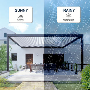 Pont usage extérieur abri d'ombrage imperméable quatre saisons <span class=keywords><strong>toit</strong></span> patio terrasse <span class=keywords><strong>jardin</strong></span> extérieur abri d'ombrage imperméable pergola en aluminium - Product Image 4