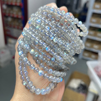 Bracelet Labradorite en perles de pierre de lune grise naturelle de qualité 5A, accessoire à la mode pour cadeau, anniversaire ou fête, vente en gros