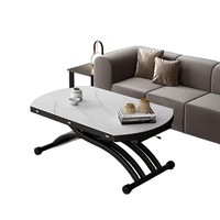 Table basse et table à manger deux-en-un en bois massif, style minimaliste italien, pour petit appartement, avec fonction de levage et de pliage, mobilier de maison