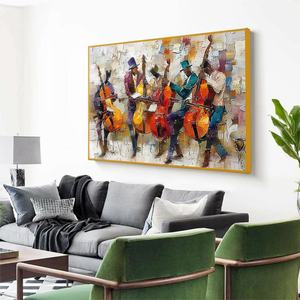 Peinture à l'huile encadrée sur toile, art mural abstrait texturé, tons neutres doux, pour décoration intérieure suspendue - Product Image 2