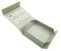 Boîte cadeau rigide magnétique écologique personnalisée, imperméable, avec poignée en ruban et doublure en éponge, boîte pliante de luxe pour l'emballage