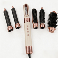 6 en 1 Auto Wrap Ionic Volumizer Sèche-cheveux Peigne Styler DC haute vitesse avec sèche-cheveux en une étape Brosse à air chaud pour le lissage