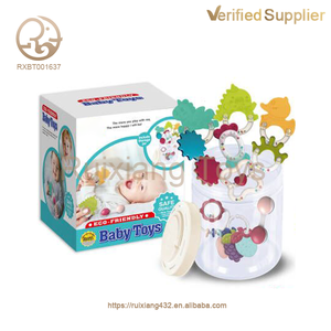 Ensemble de jouets de dentition pour nouveau-né en <span class=keywords><strong>silicone</strong></span> souple d'approvisionnement d'usine <span class=keywords><strong>hochet</strong></span> personnalisé pour bébé avec cloches hochets pour bébé jouets pour bébé autres - Product Image 6