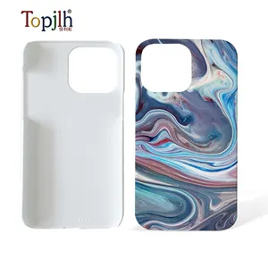 Topjlh sublimation 3D Polycarbonate Slim Snap Phone cases for iP 15 Pro Max custom printing Logo phone cases