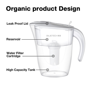 Pichet filtrant à <span class=keywords><strong>eau</strong></span> alcaline en plastique de 2,5 litres, manuel, portable, purificateur d'<span class=keywords><strong>eau</strong></span> domestique, carafe, <span class=keywords><strong>eau</strong></span> potable alcalinisée ionisée - Product Image 4