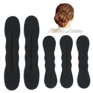 Wholesale sponge hair maker bun reusable lazy hair curler foam sponge bun for women