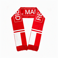 Écharpe de football personnalisée avec drapeau national, vente en gros directe d'usine, avec pompons de différentes couleurs