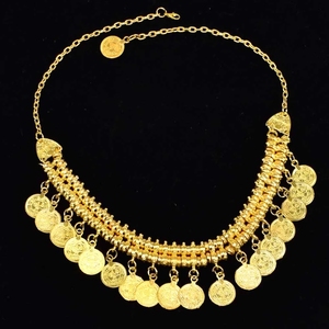 Collier bohème gypsy <span class=keywords><strong>Love</strong></span> <span class=keywords><strong>Affair</strong></span>, collier ras du cou en pièce d'argent, collier bib chunky statement à franges, collier turc - Product Image 4