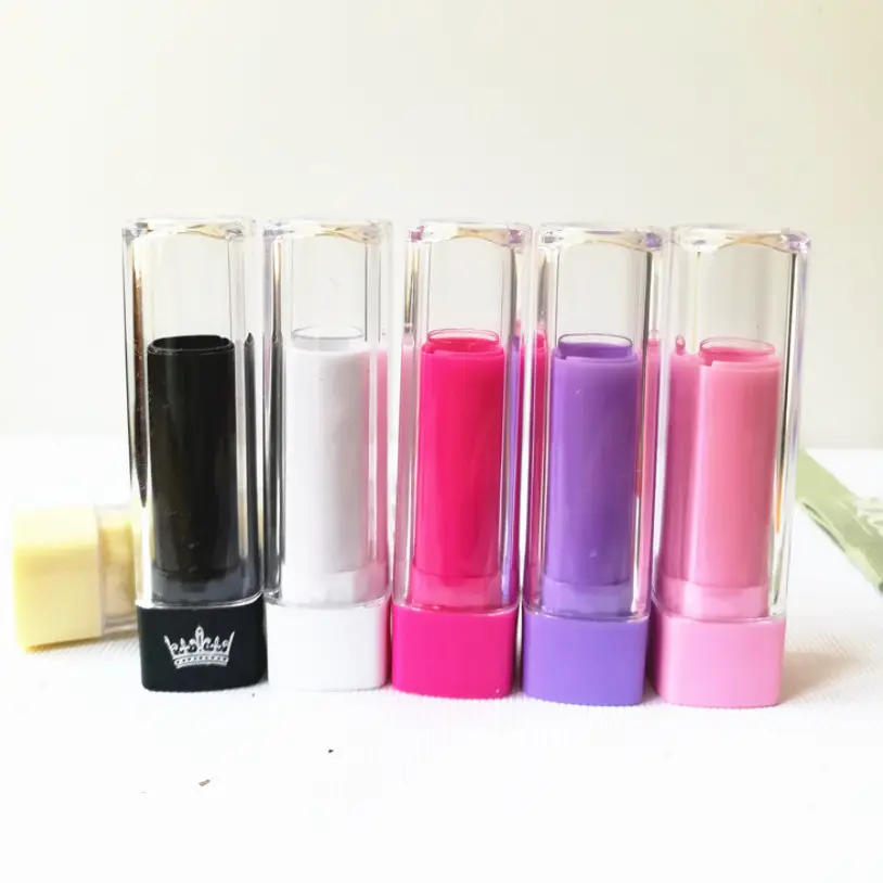 Merah/Kuning/Pink/Ungu Hitam Putih 2G 1G Warna-warni Pelembap Bibir Lip Gloss Lip Balm Tube Tongkat Bibir Tabung Kemasan Tabung Lipstik