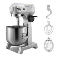 Mélangeur planétaire commercial B10 10L en acier inoxydable 304, 370W, 110-355 tr/min, machine à mélanger la pâte, les œufs et la crème, équipement de boulangerie EU/US/UK/AU