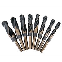 Jeu de 8 forets hélicoïdaux à queue rétrécie en acier rapide avec étui en aluminium, tailles de 1 à 9/16 pouces pour le perçage du métal