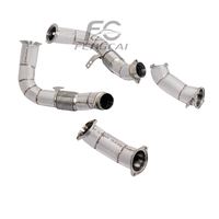 Auto-Performance-Auspuffkrümmer für BMW X5M X6M F95 F96 4.4T 2024+ Auspuffrohre Frontrohr Downpipes mit Hitzeschutz Direktmontage