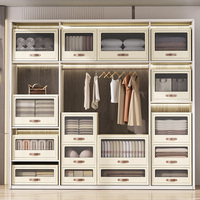Empilable Pliable avec poignée armoire vêtements organisateur armoire de rangement boîte tiroir ménage articles divers récipient en plastique