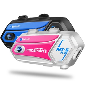 Fodsports M1-S artı 2 parça 10Ridersintercom motosiklet aksesuarları Bluetooth kulaklık su geçirmez kask interkom - Product Image 1