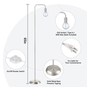 Simply E26 E27 ampoules couleur personnalisée billard lumière douce support de poteau lampe sur pied lampadaires en métal pour salon - Product Image 3
