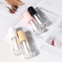 Tube de brillant à lèvres transparent 10 ml, flacon de brillant à lèvres exfoliant rose, flacon de correcteur et de fond de teint, marque personnalisée, emballage séparé