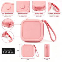 Porte-monnaie en silicone personnalisé et lavable avec fermeture éclair, mini sac de rangement multifonction pour essentiels de sac à main et articles cadeaux