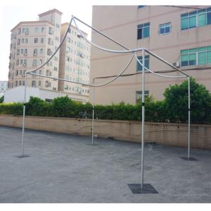 Adjustable Heavy Duty Aluminum Silver <b>Pipe</b> and Drape Backdrop <b>Stand</b> with Variable Sizes for Wedding and Trade Show Event Decor - Product Image 1