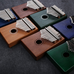 Paisen Sanza Mbira barato Diy último Mini 17key sólido de caoba Calimba FingerTthumb Piano 21/17/10 clave Kalimba con bolsa - Product Image 2