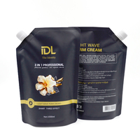 1000ml Noir Mat Recharge Bec Poche Sacs Nylon Laminé Emballage Plastique Mylar Sacs Stand up Pouch pour Liquide Perm Crème