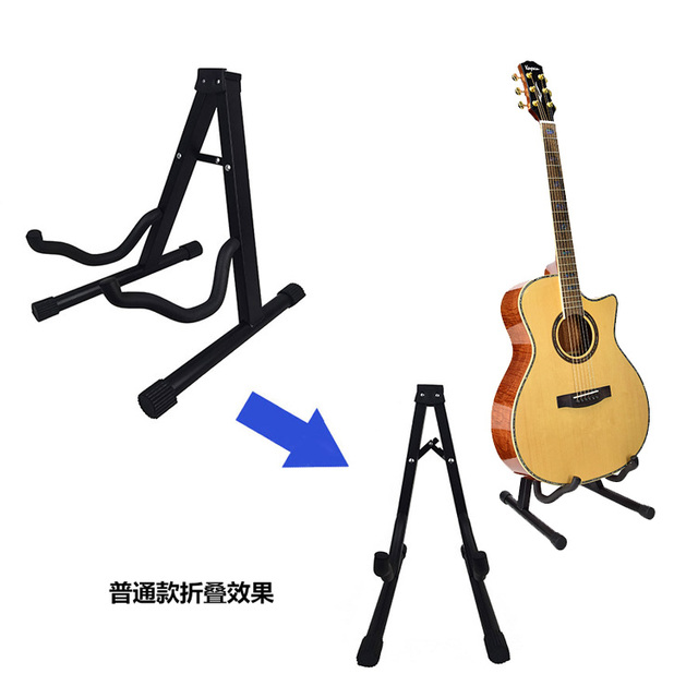 A-Frame Folding Guitar Stand with Non-Slip Rubber and Foam Arms