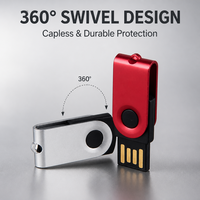 Clé USB 2.0 pivotante personnalisée avec logo, 32 Go, clé mémoire rotative, cadeau d'entreprise, nouvelle, cryptée, garantie 3 ans, épreuve de conception gratuite