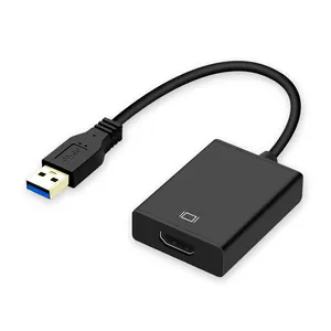 Male USB 3.0 To Female HDMI HDTV TV Video Converter Adapter Cable 1080P For Laptop PC Monitor LCD TV