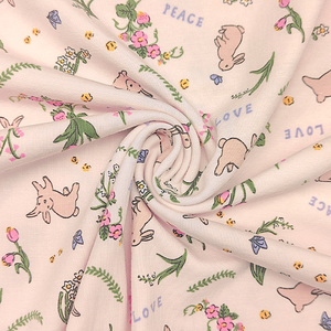 Nueva llegada de material de Jersey estampado de tela de <span class=keywords><strong>Modal</strong></span>/algodón, tejido de Jersey de <span class=keywords><strong>modal</strong></span> y <span class=keywords><strong>spandex</strong></span> supersuave a la venta/ - Product Image 4