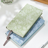 Carnet de notes A6 en tissu floral avec pochette en PU, papier ligné épais 100g Dovan, agenda portable pour affaires, journal de bureau personnalisé avec logo, bloc-notes
