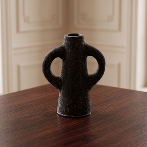 Nordic rustic style terracotta clay <b>vase</b>, handmade with artistic charm, perfect for aesthetic home decoration - Product Image 3