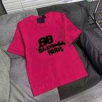 T-shirt graphique BALENSIAGA PARIS surdimensionné88, design peinture en aérosol, multicolore, décontracté, unisexe, manches courtes, streetwear, vêtement de tous les jours