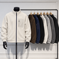 Veste polaire technique unisexe personnalisable pour l'hiver, en tricot, entièrement zippée, pour activités de plein air, vente en gros OEM