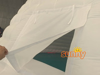 Dôme de fête gonflable extérieur personnalisé, grand, blanc, diamètre 10m, 12m, 15m, imperméable et portable