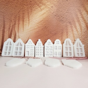 Molde de pastel de silicona para casa de playa grande ecológico hecho a mano S1186 Gothic House 1 Base Moldes Serie de PC - Product Image 2