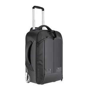 2-in-1 Convertible Wheeled Camera Backpack Luggage Trolley Case Roller Bag with Wheels