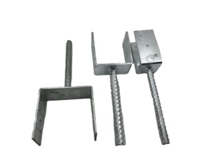 Support d'ancrage de <span class=keywords><strong>poteau</strong></span> galvanisé au design moderne, finition galvanisée à chaud, matériau de construction <span class=keywords><strong>pour</strong></span> appartement - Product Image 3