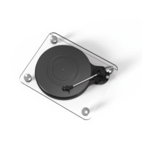 Tourne-disque vinyle avec fonction Bluetooth, lecteur de disques en acrylique pour sortie 3,5 mm pour disques vinyles