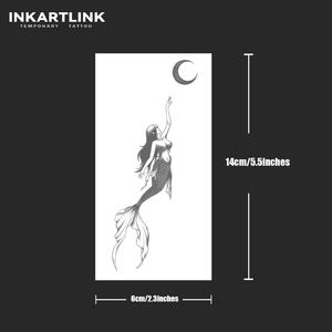 Autocollant de <span class=keywords><strong>tatouage</strong></span> semi-permanent réaliste sirène lune, longue durée 2 semaines (15 jours), art corporel pour femmes, bras et épaule, vente en gros - Product Image 4