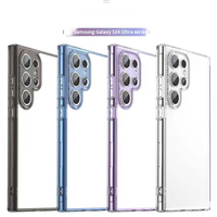 Coque de téléphone transparente anti-chute et antichoc en TPU+PC avec design à trous fins, anti-jaunissement, pour Galaxy S25 S26 Ultra Plus A17 A57