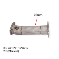 Collecteur d'échappement avant isolé en acier inoxydable SS304 pour Audi A4 A5 Q5 2.0T B9 2020-2024 – Réduit la pression d'air en retour