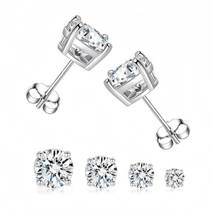 Fashion Stud <b>Earrings</b> Zircon Claw Setting 0.8*11*<b>3MM</b> 0.8*11*4MM 0.8*11*5MM 0.8*11*6MM Party Jewelry Stainless Steel - Product Image 4