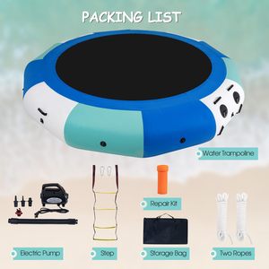 Équipement de parc aquatique gonflable géant de style ressorts pour usage domestique extérieur en PVC, trampoline aquatique flottant pour sauts - Product Image 4