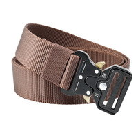 Ceinture en tissu nylon réglable avec boucle à dégagement rapide en alliage métallique, ceinture de chasse, de randonnée, de sport, ceinture tactique d'extérieur pour hommes