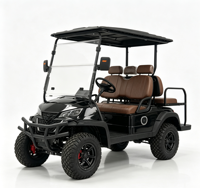 Voiturette de golf électrique silencieuse pour 4 personnes avec moteur AC 3/4/5KW, autonomie de 30-50 km, idéale pour la gestion des ranchs et la logistique d'entrepôt