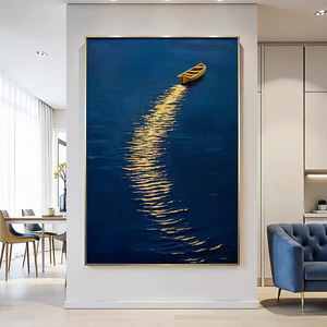 Modern Minimalist Abstract Wall Painting Oil <b>Canvas</b> Large Mural For Living Room Entryway Decorative Art Black <b>Frame</b> Rectangle - Product Image 3