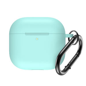 Étui de protection antichoc en silicone souple coloré classique avec mousqueton pour étui <span class=keywords><strong>Airpods</strong></span> <span class=keywords><strong>Pro</strong></span> <span class=keywords><strong>Airpods</strong></span> 3 avec crochet - Product Image 6
